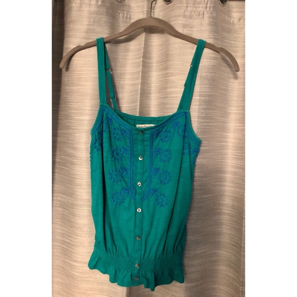 Teal Embellished Tank Top - Picture 2 of 6
